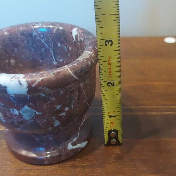 Red Zebra Marble Mortar & Pestle (Pakistan) - Picture 9 of 9